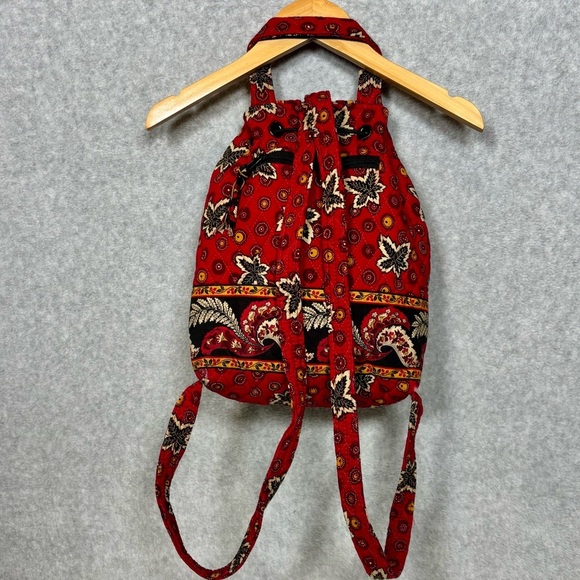 Vera Bradley Vintage Retired Red Coin Pattern Mimi Backpack-Red-Women Girls - Picture 5 of 7